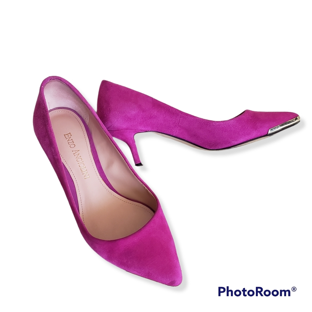 "size 4" Enzo Angiolini Fuschia Kitten heels "EAGRASYN" 4M